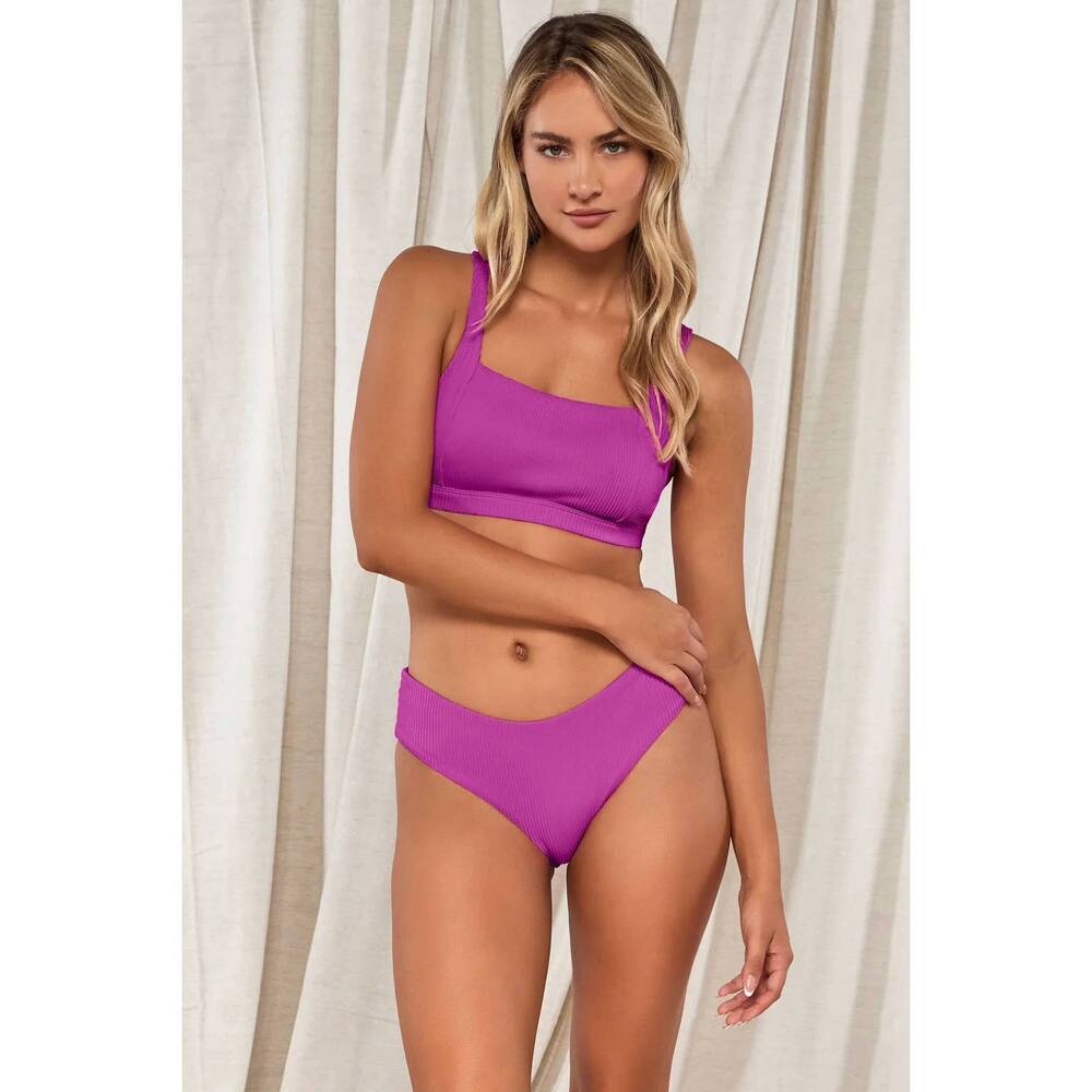 NEW SWIM SYSTEMS rib paige bikini top in orchid rio